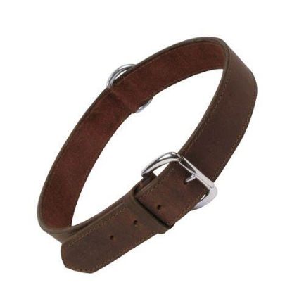 Picture of BROWN PLAIN LEATHER COLLAR 70cm x 40mm