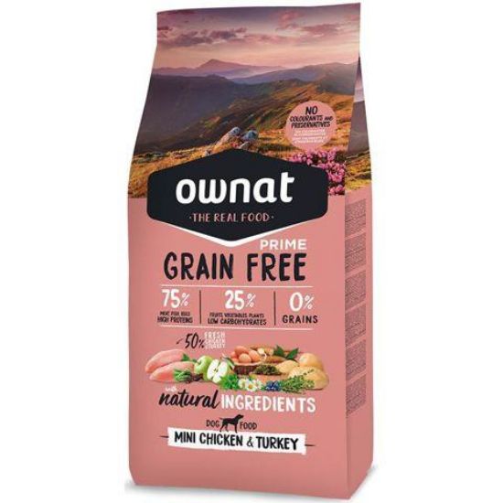 Εικόνα της OWNAT GF PRIME MINI CHICKEN & TURKEY 3KG