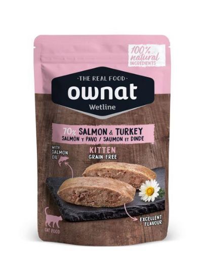 Εικόνα της OWNAT WETLINE KITTEN Salmon & Turkey (CAT) 85g