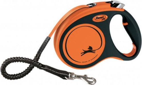 Εικόνα της flexi XTREME, tape leash, M: 5 m, black/orange