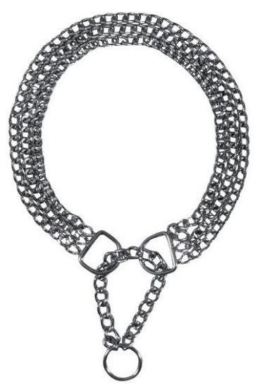 Εικόνα της Choke chain, triple row, strain relief, chrome, 55 cm/2.5 mm