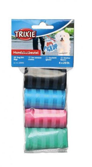 Εικόνα της Dog Pick Up Dog dirt bags, M, 4 rolls of 20 pcs, sorted