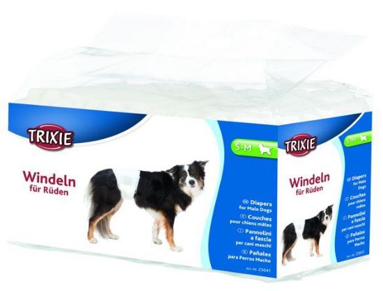 Εικόνα της Diapers for male dogs, S–M, 12 pcs