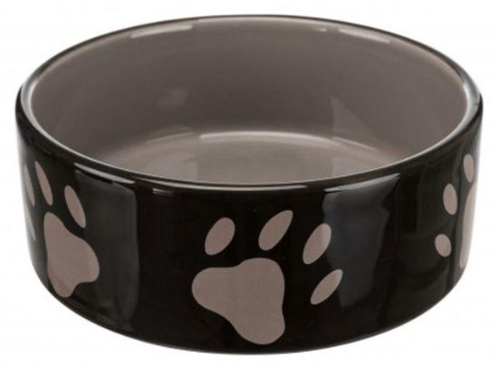 Εικόνα της Ceramic bowl, with paw prints, 0.3 l/ø 12 cm, brown/cream