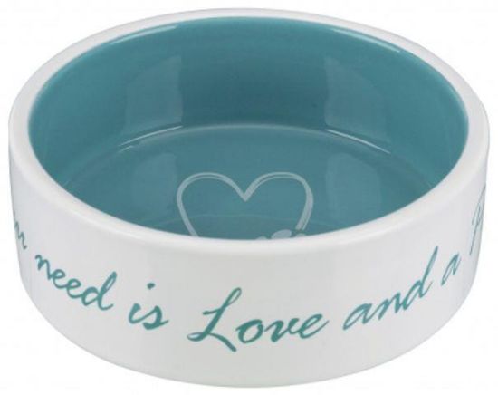 Εικόνα της Pet's Home Ceramic bowl, 0.8 l/ø 16 cm, cream/light blue