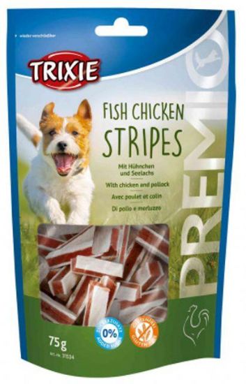 Εικόνα της PREMIO Stripes, chicken & pollock, 75 g