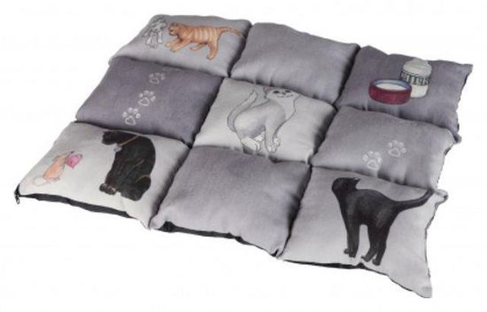 Εικόνα της Patchwork blanket Cat, 55 × 45 cm, grey