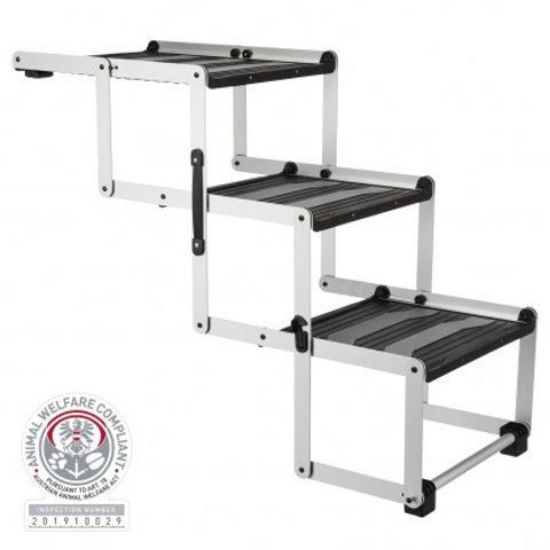 Εικόνα της 3-step folding steps, aluminium/plastic/TPR, width: 37 cm/height: up to 57 cm/de