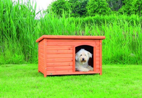 Εικόνα της natura flat roof dog kennel, L: 104 × 72 × 68 cm, brown