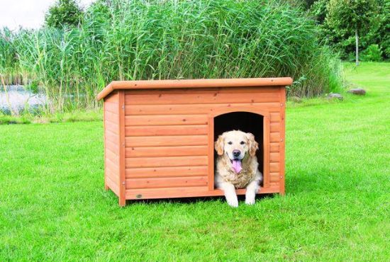 Εικόνα της natura flat roof dog kennel, XL: 116 × 82 × 79 cm, brown