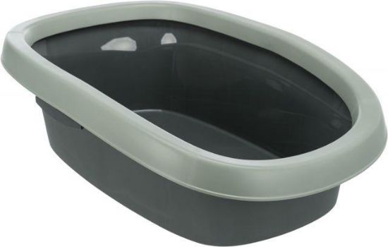 Εικόνα της Be Eco Carlo cat litter tray, with rim, 31 × 14 × 43 cm, anthracite/grey-green