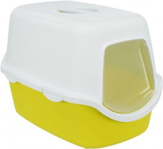 Εικόνα της Vico cat litter tray, with hood, 40 × 40 × 56 cm, lime/white