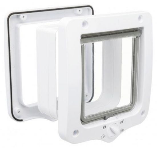 Εικόνα της 4-Way cat flap, with tunnel, 20 × 22 cm, white