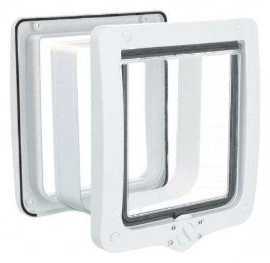 Εικόνα της 4-Way cat flap, with tunnel, XL: 24 × 28 cm, white