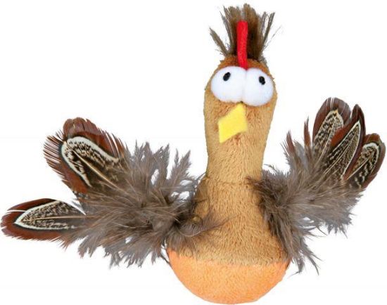 Εικόνα της Roly-poly chicken w microchip/feathers, plush, catn., 10 cm