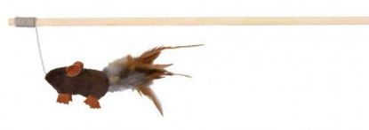 Εικόνα της Playing rod mouse with feathers, 50 cm