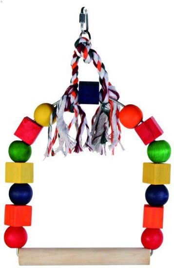 Εικόνα της Arch swing with colourful wooden blocks, 20 × 29 cm