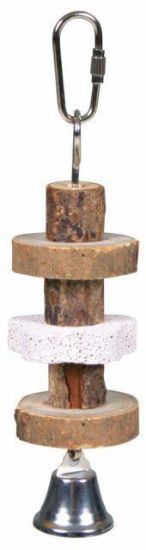 Εικόνα της Gnawing toy, bark wood/lava stone, 16 cm