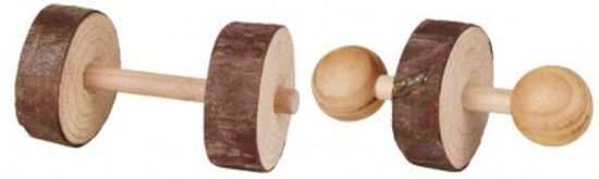 Εικόνα της Set of dumbbells, bark wood, ø 4.5 × 9 cm, 2 pcs.
