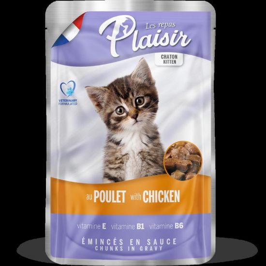 Εικόνα της PLAISIR POUCH  KITTEN CHICKEN 100GR