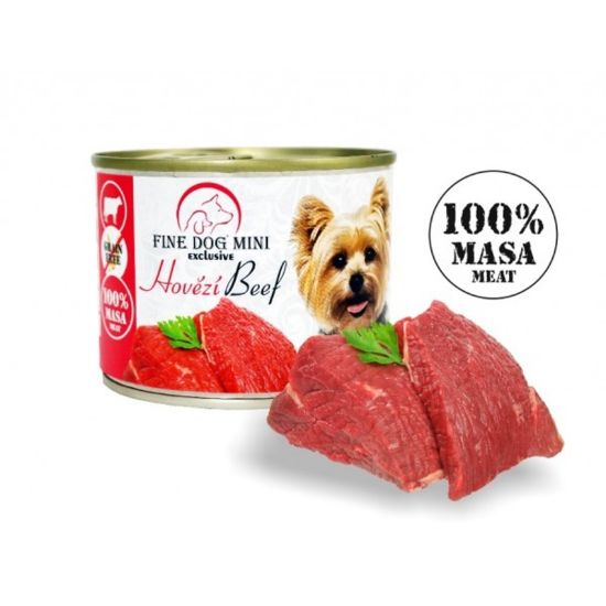 Εικόνα της (15)FINE DOG MINI EXCLUSIVE 100% MEAT BEEF 200g
