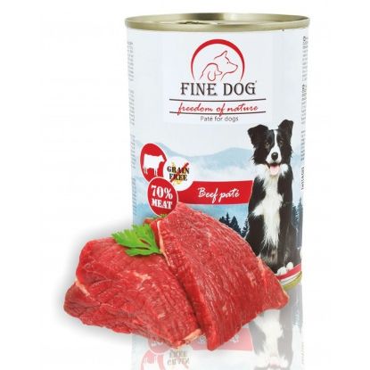Εικόνα της (12)FINE DOG FON CAN FOR DOG BEEF 70% MEAT PATE 400g