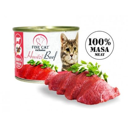 Εικόνα της (15)FINE CAT EXCLUSIVE 100% MEAT BEEF 200g