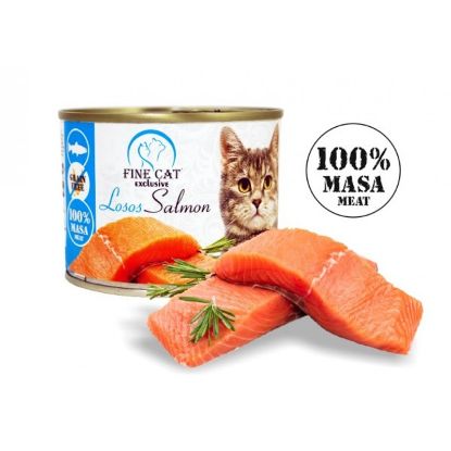 Εικόνα της (15)FINE CAT EXCLUSIVE 100% MEAT SALMON 200g