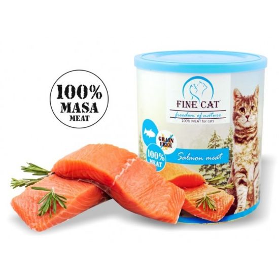 Εικόνα της (8)FINE CAT CAN SALMON 100% MEAT 800g
