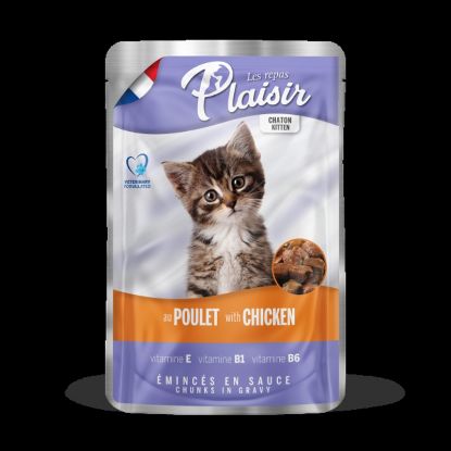Εικόνα της Plaisir cat POUCH kitten chicken in sauce 100g