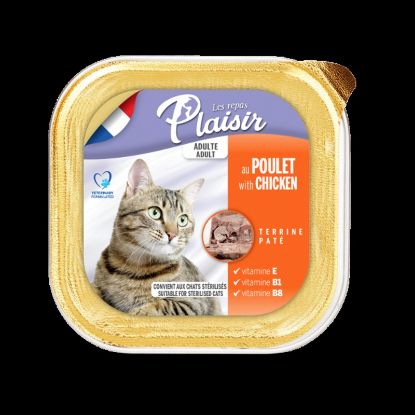 Εικόνα της Plaisir cat ALUTRAY for adults and sterilized cats with chicken 100g