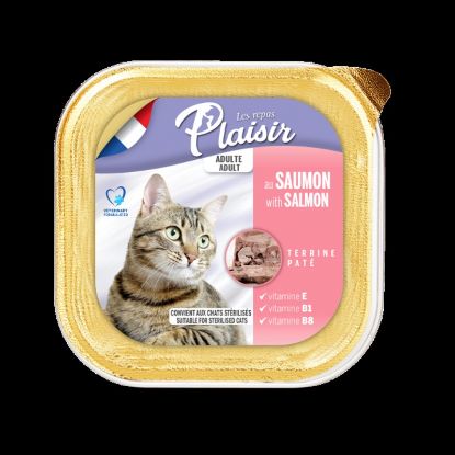 Εικόνα της Plaisir cat ALUTRAY for adults and sterilized cats with salmon 100g