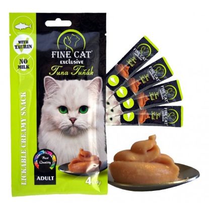 Εικόνα της FINE CAT Exclusive Creamy snack for cats TUNA 4x15g
