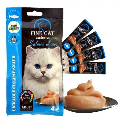 Εικόνα της FINE CAT Exclusive Creamy snack for cats SALMON 4x15g