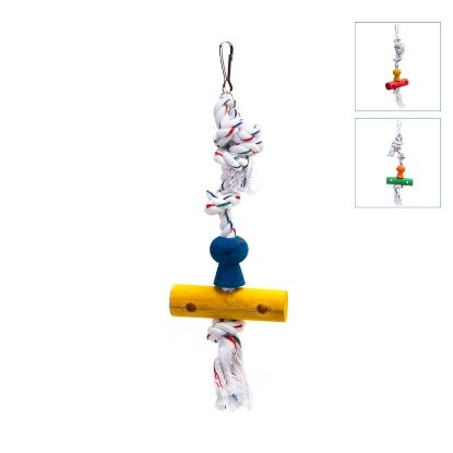 Εικόνα της Bird cotton rope knots and  mushroom-shaped bead L26*W8.5cm