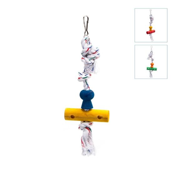 Εικόνα της Bird cotton rope knots and  mushroom-shaped bead L26*W8.5cm