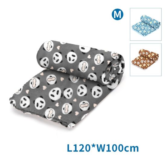 Εικόνα της Panda print series pet blanket L120*W100cm 3 colors mixed