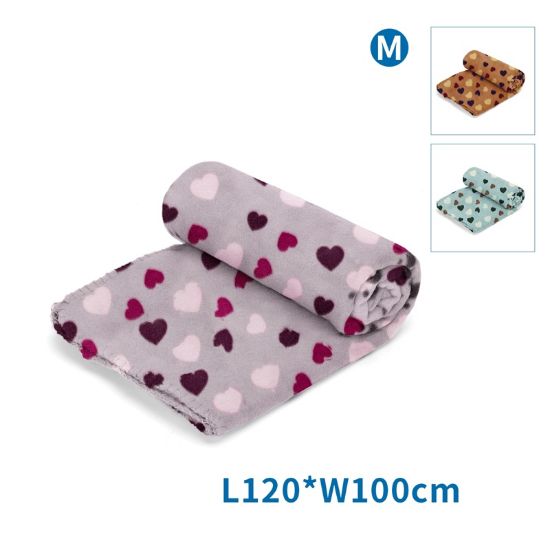 Εικόνα της Heart-shaped print series pet blanket L120*W100cm 3 colors mixed