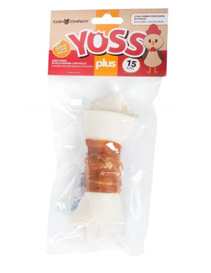 Εικόνα της Yoss Chicken wrapped Knotted bone 15cm 1pcs