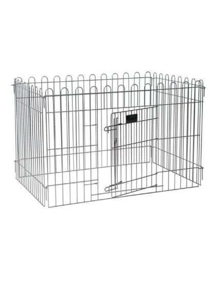 Εικόνα της Puppy pen Black & Silver finishing w\door Size S -91x62x59cm