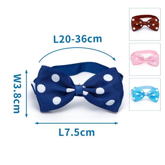 Εικόνα της Ribbing polka dot bow tie L7.5*W3.8cm/W1*L(20-36)cm