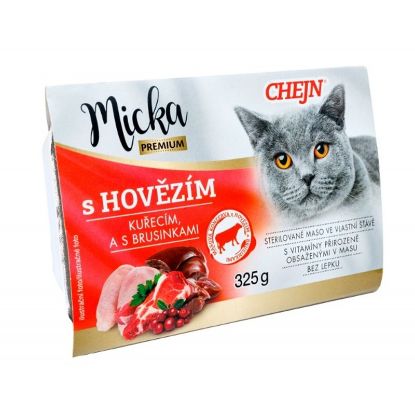 Εικόνα της CHEJN MICKA CAT TUB WITH BEEF 325g