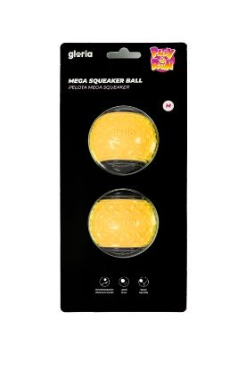 Εικόνα της PLAY AND RUN MEGA SQUEAKER BALL M 6.35CM YELLOW/GREY 2PCS
