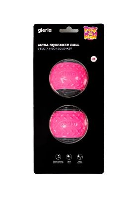 Εικόνα της PLAY AND RUN MEGA SQUEAKER BALL M 6.35CM PINK/GREY 2PCS
