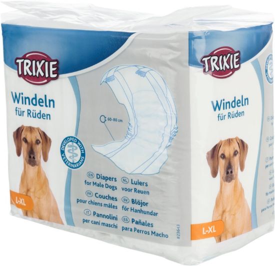 Εικόνα της Diapers for male dogs, L–XL: 60–80 cm, 12 pcs.
