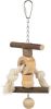 Εικόνα της Toy with chain, rope and bell, bark wood, 20 cm