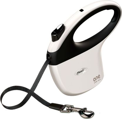 Εικόνα της flexi one – the avantgarde leash, S–L: 5 m, white/black