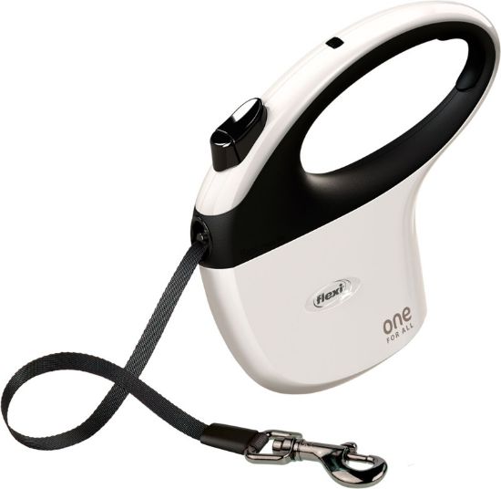 Εικόνα της flexi one – the avantgarde leash, S–L: 5 m, white/black