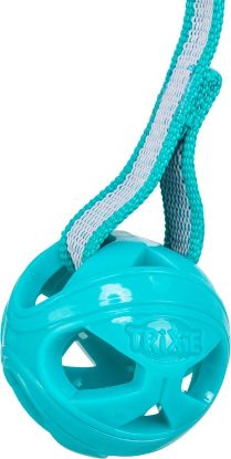 Εικόνα της Honeycomb ball with rope, TPR/polyester/rubber, ø 6 × 23 cm