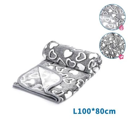 Εικόνα της Heart-shaped print series pet blanket L100*80cm Grey